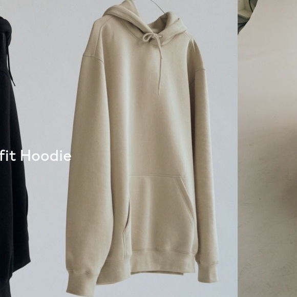 Essentials Other - H&M Essentials No. 3 Men's Fleece Sweatshirt XL drawstring hoodie in beige